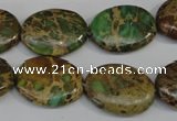 CNI42 15.5 inches 15*20mm oval natural imperial jasper beads