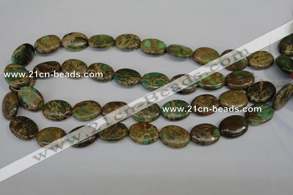 CNI42 15.5 inches 15*20mm oval natural imperial jasper beads