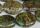 CNI43 15.5 inches 22*30mm oval natural imperial jasper beads