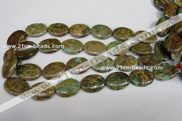 CNI43 15.5 inches 22*30mm oval natural imperial jasper beads