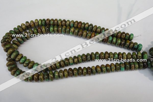 CNI46 15.5 inches 6*12mm rondelle natural imperial jasper beads