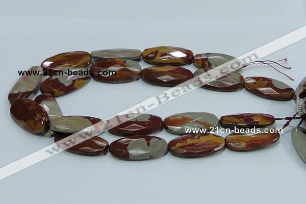 CNJ04 15.5 inches 20*40mm faceted oval natural noreena jasper beads