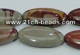 CNJ06 15.5 inches 15*30mm oval natural noreena jasper beads