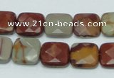 CNJ15 15.5 inches 15*15mm faceted square natural noreena jasper beads