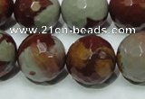 CNJ20 15.5 inches 18mm faceted round natural noreena jasper beads