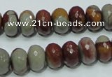 CNJ22 15.5 inches 8*12mm faceted rondelle natural noreena jasper beads