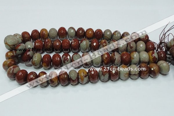 CNJ25 15.5 inches 12*18mm faceted rondelle natural noreena jasper beads