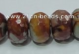 CNJ26 15.5 inches 14*20mm faceted rondelle natural noreena jasper beads