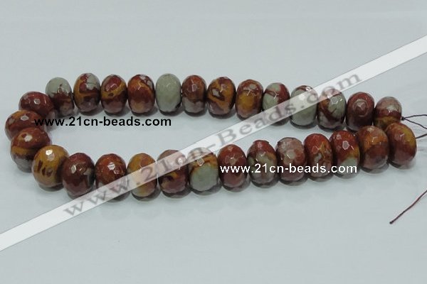 CNJ26 15.5 inches 14*20mm faceted rondelle natural noreena jasper beads