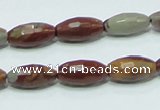 CNJ27 15.5 inches 8*16mm faceted rice natural noreena jasper beads