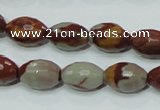 CNJ28 15.5 inches 10*14mm faceted rice natural noreena jasper beads