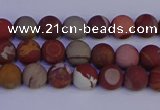 CNJ300 15.5 inches 4mm round matte noreena jasper beads wholesale