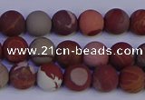 CNJ301 15.5 inches 6mm round matte noreena jasper beads wholesale