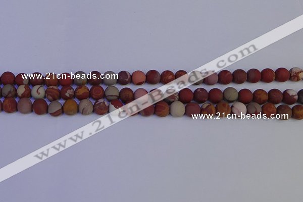 CNJ301 15.5 inches 6mm round matte noreena jasper beads wholesale