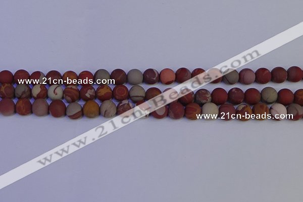 CNJ302 15.5 inches 8mm round matte noreena jasper beads wholesale