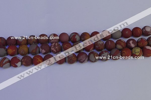 CNJ304 15.5 inches 12mm round matte noreena jasper beads wholesale