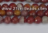 CNJ308 15.5 inches 4mm faceted round noreena jasper beads