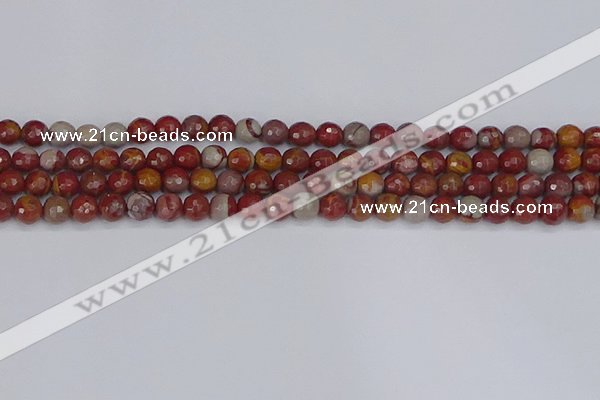 CNJ309 15.5 inches 6mm faceted round noreena jasper beads