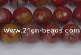 CNJ311 15.5 inches 10mm faceted round noreena jasper beads