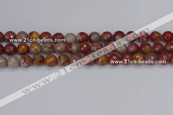 CNJ312 15.5 inches 12mm faceted round noreena jasper beads