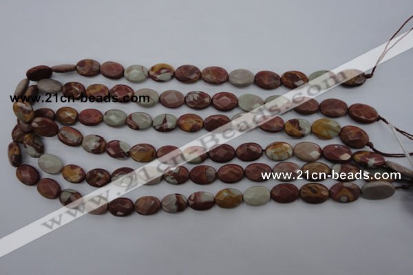 CNJ50 15.5 inches 10*14mm faceted oval noreena jasper beads