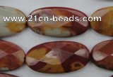 CNJ51 15.5 inches 15*30mm faceted oval noreena jasper beads