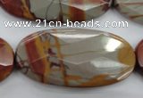 CNJ53 15.5 inches 25*50mm faceted oval noreena jasper beads