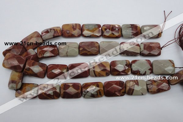 CNJ55 15.5 inches 18*25mm faceted rectangle noreena jasper beads