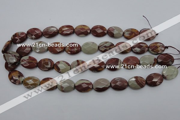 CNJ85 15.5 inches 15*20mm faceted oval noreena jasper beads wholesale