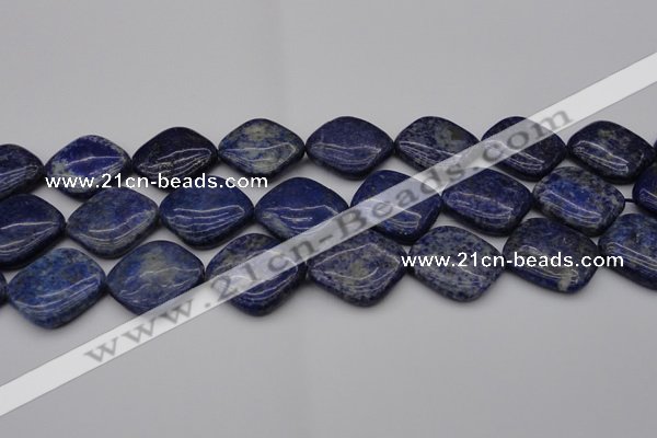 CNL1137 15.5 inches 25*25mm diamond lapis lazuli gemstone beads