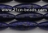 CNL1159 15.5 inches 10*30mm rice lapis lazuli gemstone beads