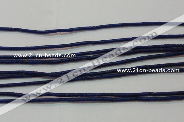 CNL1202 15.5 inches 0.8*1mm tube natural lapis lazuli beads