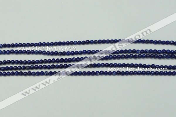 CNL1250 15.5 inches 3mm round natural lapis lazuli beads