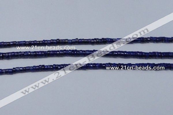 CNL1265 15.5 inches 3*6mm tyre natural lapis lazuli beads