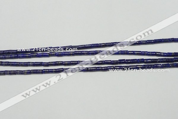 CNL1269 15.5 inches 3*6mm tube natural lapis lazuli beads