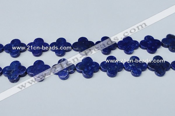 CNL1284 15.5 inches 25mm flower natural lapis lazuli beads