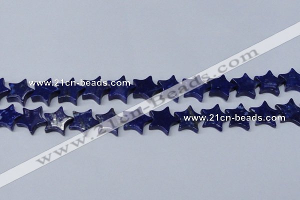 CNL1286 15.5 inches 18mm star natural lapis lazuli beads