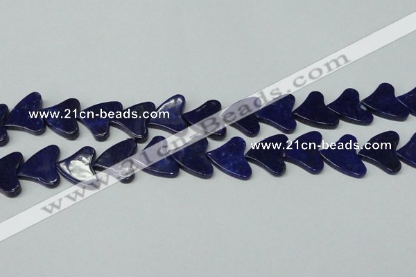 CNL1290 15.5 inches 21*22mm heart natural lapis lazuli beads