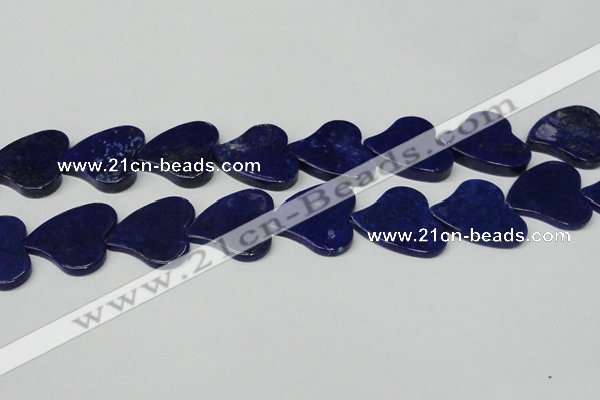 CNL1291 15.5 inches 31*33mm heart natural lapis lazuli beads