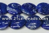 CNL1302 15.5 inches 20mm flat round natural lapis lazuli beads