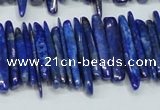 CNL1314 15.5 inches 3*25mm - 4*35mm wand natural lapis lazuli beads