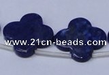 CNL1317 Top drilled 24mm flower natural lapis lazuli beads