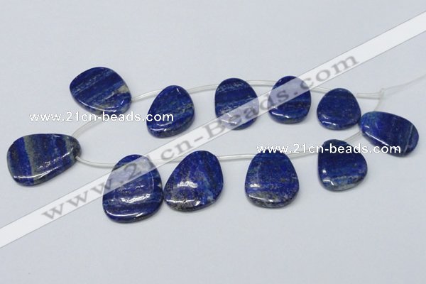 CNL1320 Top drilled 25*35mm - 35*45mm freeform natural lapis lazuli beads