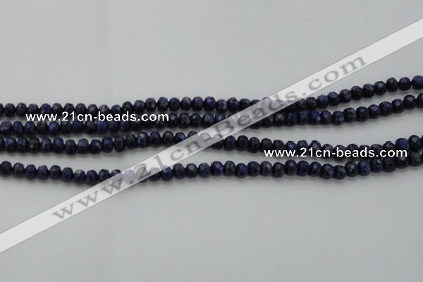 CNL1401 15.5 inches 3*5mm faceted rondelle lapis lazuli beads