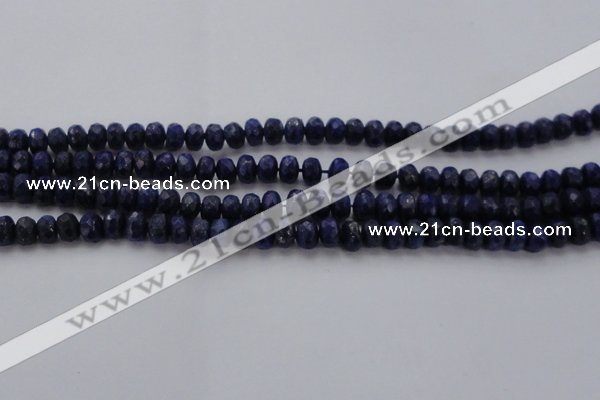 CNL1402 15.5 inches 4*6mm faceted rondelle lapis lazuli beads