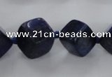 CNL1517 15.5 inches 8*8mm - 18*18mm cube lapis lazuli gemstone beads