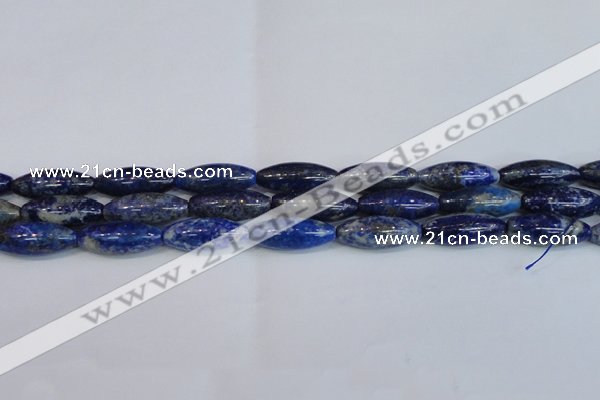 CNL1601 15.5 inches 12*30mm rice lapis lazuli gemstone beads