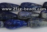 CNL1607 15.5 inches 12*25mm faceted teardrop lapis lazuli beads