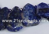 CNL1610 Top drilled 20*28mm - 25*35mm freeform lapis lazuli beads