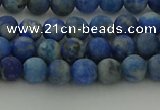 CNL1651 15.5 inches 6mm round matte lapis lazuli beads wholesale